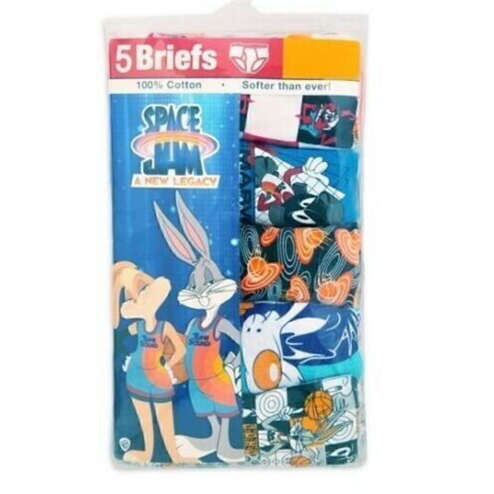 SPACE JAM SZ 4 - Boys Briefs 5 pack